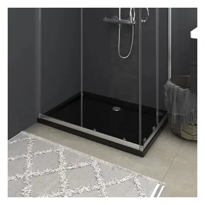 vidaXL Rectangular ABS Shower Base Tray Black Bathroom Plumbing Shower Parts