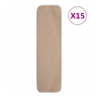 (beige, x cm) vidaXL 15x Anti Slip Stair Mats Rug Rectangular Multi Colours 60x25/75x20cm