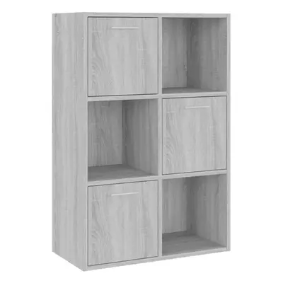 (grey sonoma) vidaXL Storage Cabinet Highboard Cupboard Bookcase Book Shelf Engineered Wood