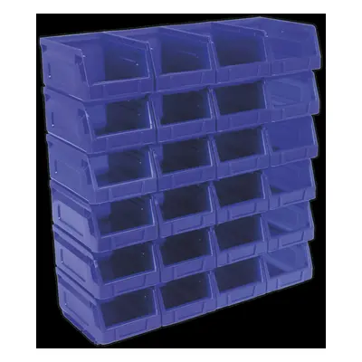 Plastic Storage Bin x x 85mm - Blue Pack of