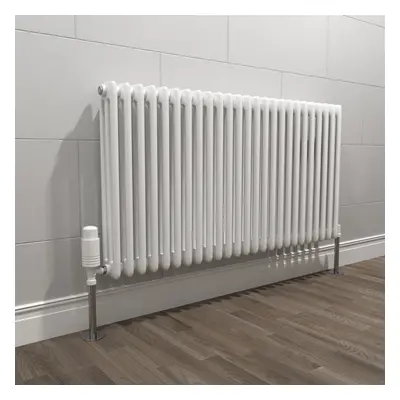 Nes Home X mm Triple Column White Traditional Radiator