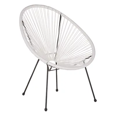 Garden Chair ACAPULCO II PE Rattan White