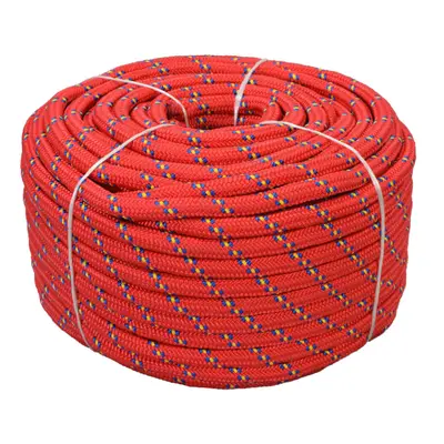 (red) Marine Rope Dock Coil Boat Line Polypropylene Rope Multi Sizes Multi Colours