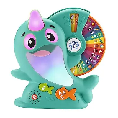 Interactive Narwhal Toy - Light Up Face, Horn, Music, Sound, Educational Game for Toddlers from 