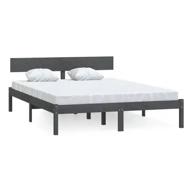 (grey, x cm) vidaXL Solid Wood Pine Bed Frame Platform Wooden Bed Base Multi Colours/Sizes