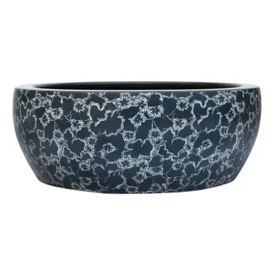 (dark blue) vidaXL Countertop Basin Bathroom Sink Wash Basin Vessel Sink Round Ceramic