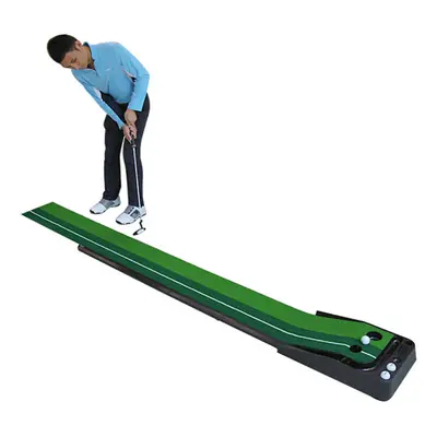 Golf Putting Mat Set Auto Return Golf Training Mat Folding Grass Pad with Pcs Golf Ball Putter