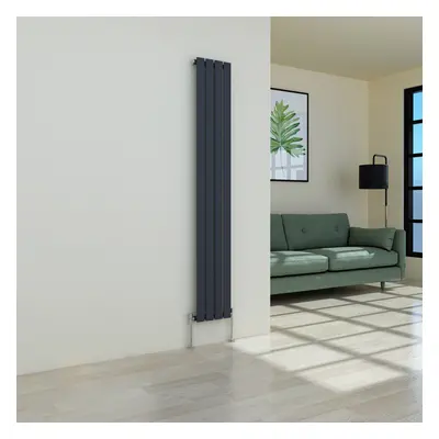 (1800 x 274mm Single, Anthracite) Flat Panel Designer Radiator