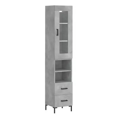 (concrete grey, drawers shelves) vidaXL Highboard Sideboard Tall Storage Cabinet Side Cabinet En