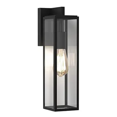 Astro Harvard Lantern, Dimmable Outdoor Wall Light, IP44 Rated (Textured Black) E27/ES - Smart B