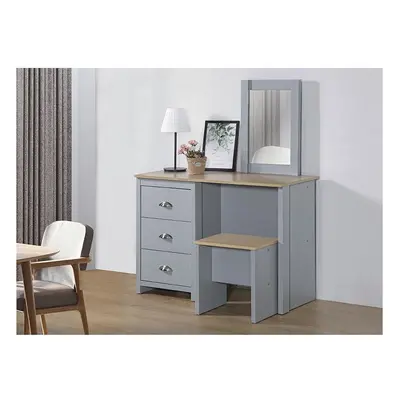 (Grey) Wooden Dressing Table Set In Grey or White