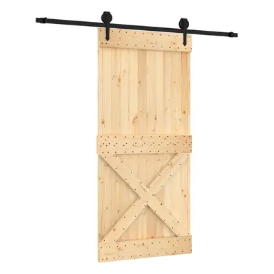 vidaXL Sliding Door with Hardware Set Interior Door Barn Door Solid Wood Pine