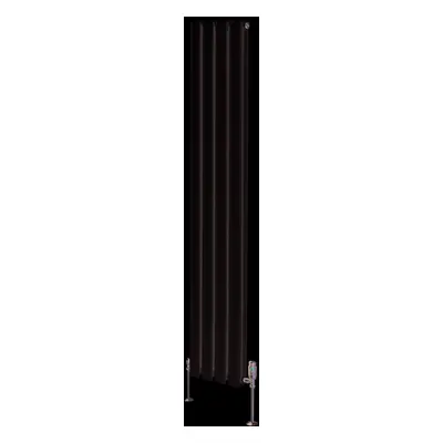 (1600mm x 240mm, White) Oval Column Designer Radiator & TRV Valves