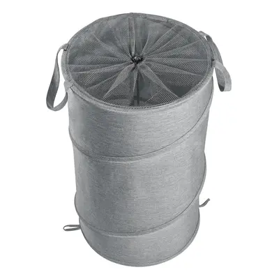 (Grey, A) 38x38x64cm Oxford Cloth Laundry Basket Washing Clothes Storage Bag Folding Basket Bin 