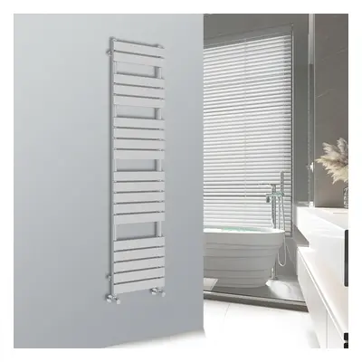 (Chrome, 1800x450mm) WarmeHaus Flat Panel Bathroom Heated Towel Rail Ladder Radiator Warmer