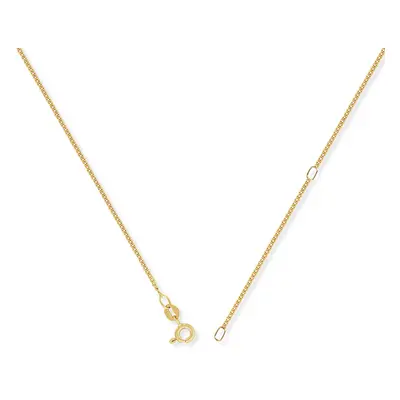 Jewelco London 9ct Gold Convertible Tightly-linked Curb to Pendant Chain Necklace - 1.2mm gauge 