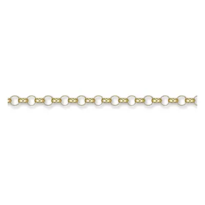 (20) Jewelco London Unisex Solid 9ct Yellow Gold Round Belcher 4.7mm Gauge Chain Necklace