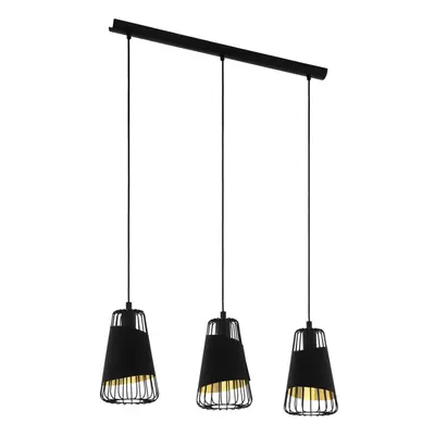 Hanging Ceiling Pendant Light Black & Gold x 60W E27 Kitchen Island Lamp