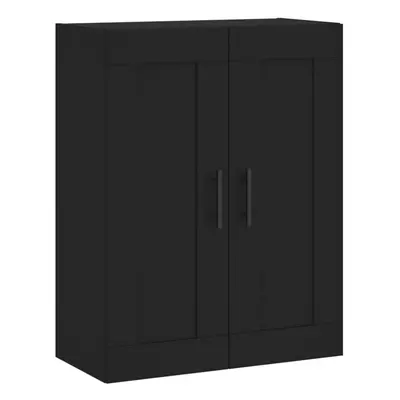 (black) vidaXL Wall Mounted Cabinet Cupboard Side Cabinet Sonoma Oak Engineered Wood