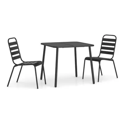 (80 cm table length/ piece) vidaXL Garden Dining Set Outdoor Dining Table and Chairs Anthracite 