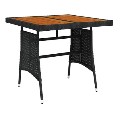 (black, x x cm) vidaXL Solid Acacia Wood Garden Table Black/Grey Multi Size Rectangular/Square