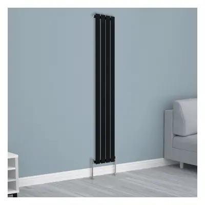 (1800x272mm Single, Black) NRG Horizontal Vertical Flat Panel Designer Radiator Central Heating 