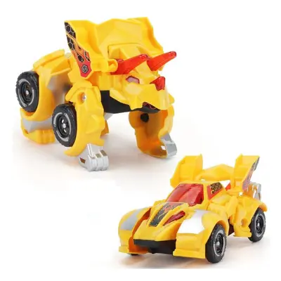 () Electric Transformed Dinosaur Chariot Car Diecast Model Toy with LED Lights for Kids Gift