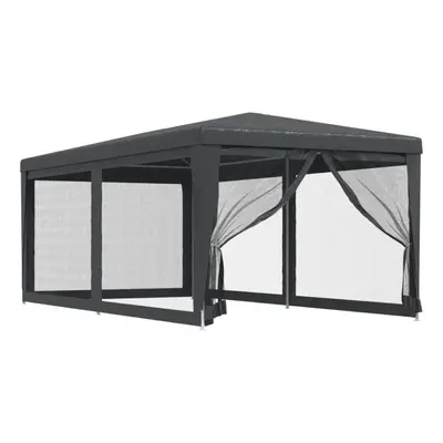 (Anthracite, x x cm (L x W x H)) vidaXL Party Tent with Mesh Sidewalls Canopy Gazebo Multi Colou