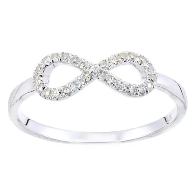 (Q) Jewelco London Women 9ct (375) White Diamond Promise Ring