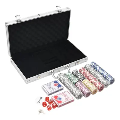 (laser chip (11.5 g)) vidaXL Poker Chip Set Poker Set Decks Dealer Button Case Game Blackjack Se