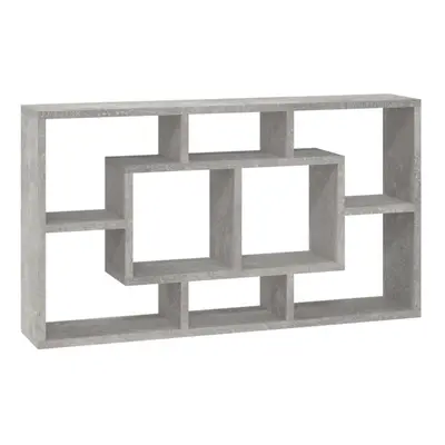 (Concrete grey) vidaXL Floating Wall Display Shelf Compartments Hanging Rack Floating Shelf