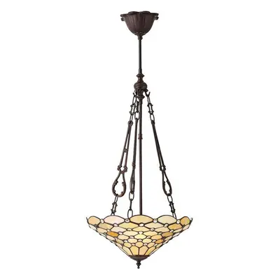 Tiffany Glass Hanging Ceiling Pendant Light Dark Bronze Lamp Shade i00148