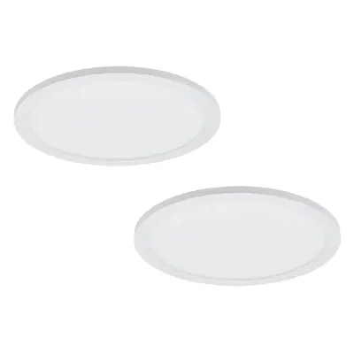 2 PACK 300mm Modern Ceiling Light White Slim Round Low Profile 17W LED 4000K