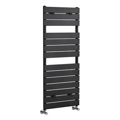 Heated Towel Rail with Flat Panels - BTU - 1213mm x 500mm - Anthracite