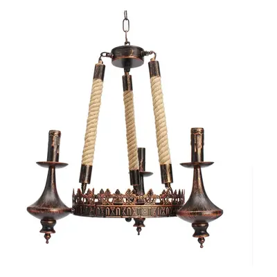 (Rust) Heads Iron Chandelier Living Room Dining Room Ceiling Light Pendant Light AC110-220V