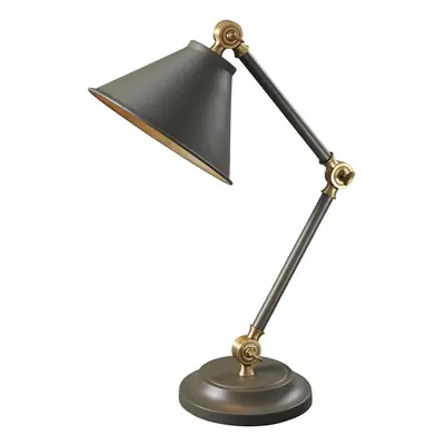 Table Lamp Moveable Up Down Desk Bedside Light Dark Grey Aged Brass LED E27 60W