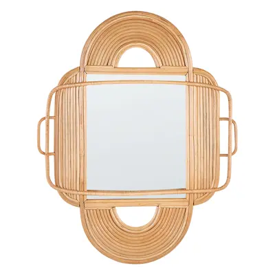 Wall Mirror ALCORN cm cm Rattan Natural