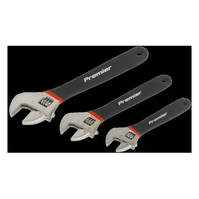 Adjustable Wrench Set 3pc Ni-Fe Finish