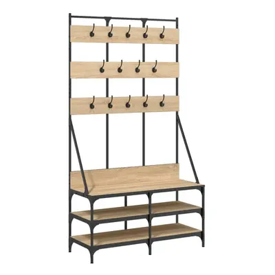 (sonoma oak) vidaXL Clothes Rack with Shoe Storage Garment Rack Clothes Shelf Clothes Rail