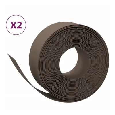 (brown, x 0.2 m) vidaXL Garden Edging Patio Lawn Edging Garden Border Rolls pcs Polyethylene