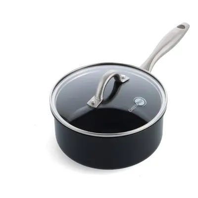 GreenPan Lima Midnight Hard Anodized Healthy Ceramic Non-Stick cm/3.1 Litre Saucepan with Lid, P