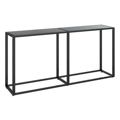 vidaXL Console Table Black Tempered Glass Living Room End Hall Porch Table