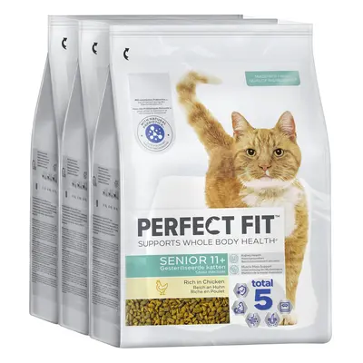 Perfect Fit Senior 11+ Complete Dry Cat Food for Senior Cats Aged 11+ Years, Rich in Chicken, Ba