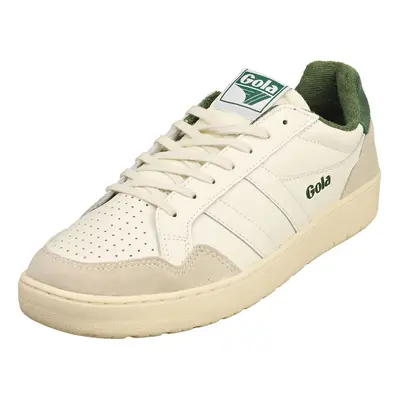 (8) Gola Eagle Mens Casual Trainers in Off White Green