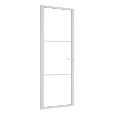 (White and transparent, x 201.5 cm (W x H)) vidaXL Interior Door ESG Glass and Aluminium Bedroom