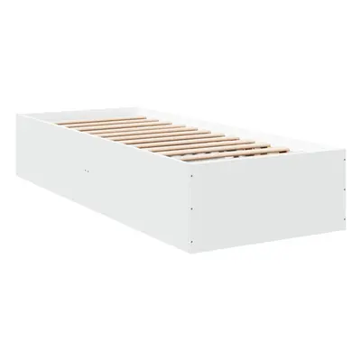 (white, x cm/ cm) vidaXL Bed Frame Bed Base Sonoma Oak 75x190 cm Small Single Engineered Wood