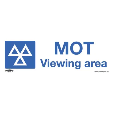 10x MOT VIEWING AREA Health & Safety Sign - Rigid Plastic x 100mm Warning