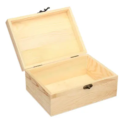 (M) Wooden Vintage Treasure Chest Wood Jewelry Storage Box Case Organiser Ring