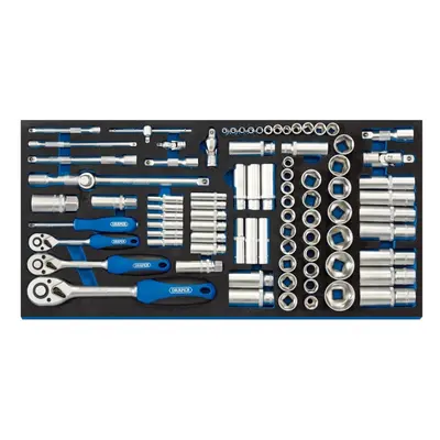 Socket Set in Full Drawer EVA Insert Tray, 1/4"", 3/8"", and 1/2"" (84 Piece)