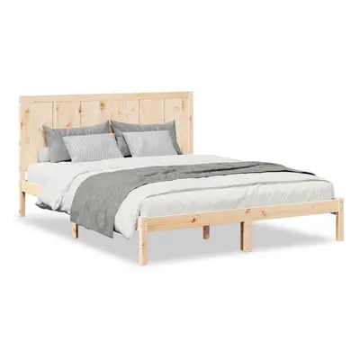 (natural, x cm) vidaXL Bed Frame Bed Base Bedstead Bedroom Mattress Foundation Solid Wood Pine